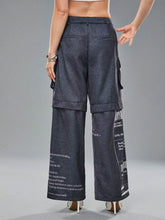 MAALAVIDAA Artist Casual Printed Loose Pocket Long Pants For Women